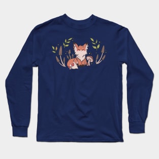 Autumn Mushroom Fox Long Sleeve T-Shirt